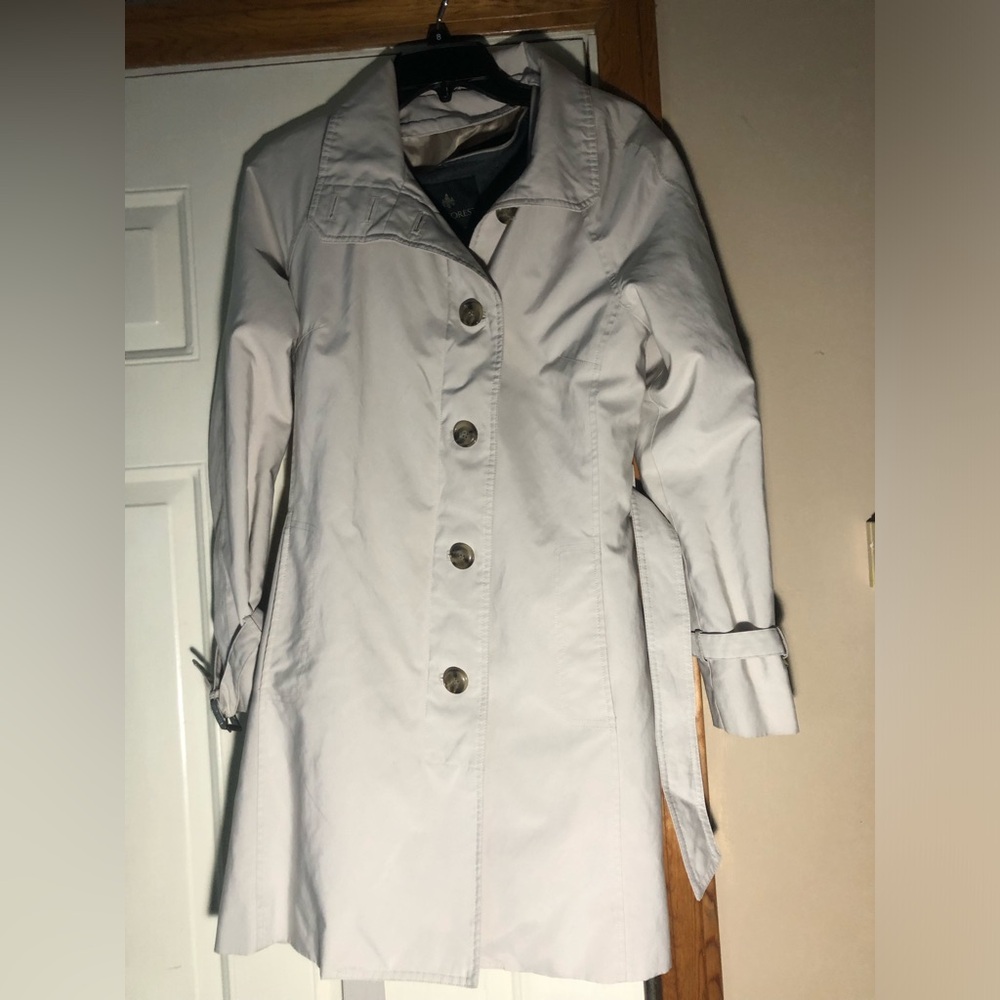 RAINFOREST White Trench Coat Lightweight Classic